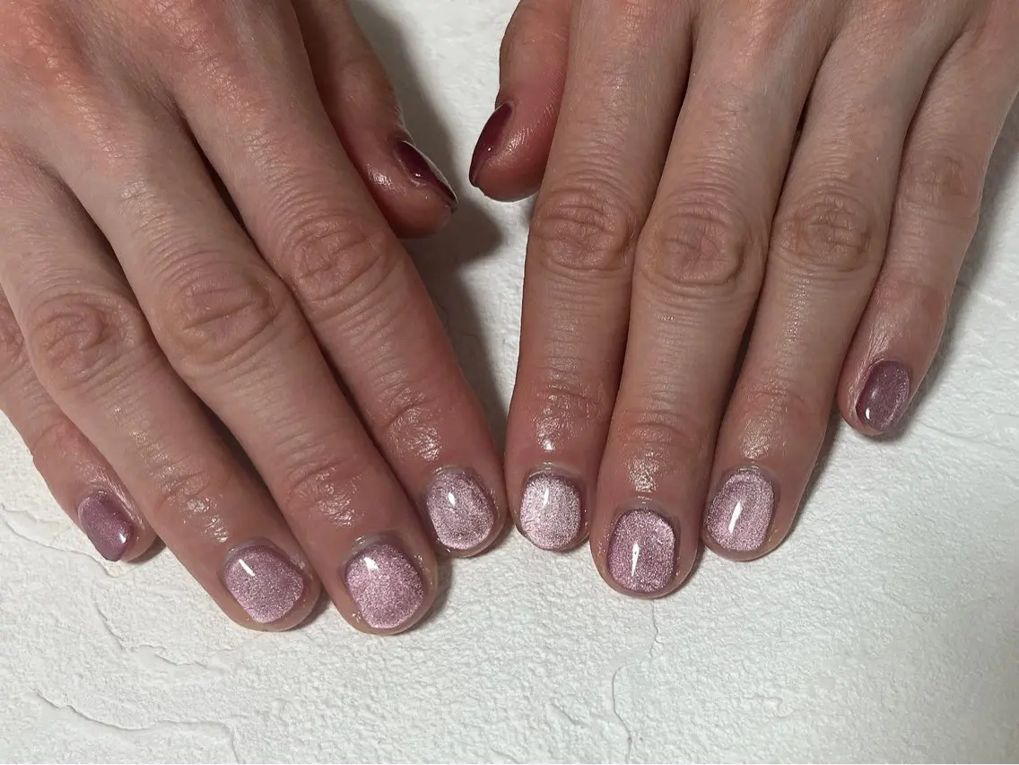 ネイル オーロラネイル フットネイル フレンチネイル ジェルネイル 韓国ネイル ハンドネイル mogunail &blowのネイルデザイン