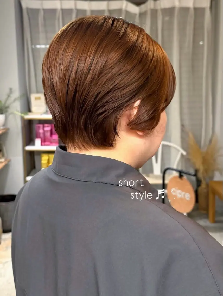 ショート 丸みショート ショートヘア 小顔カット cipre 萌乃のヘアスタイル