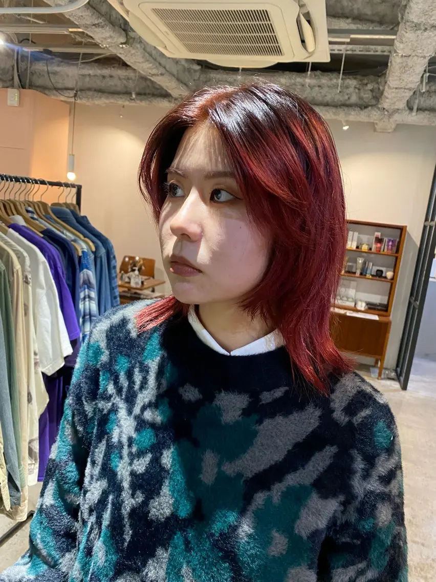 ミディアム カラー カット ヘアカラー トリートメント Hayashi Shioriのヘアスタイル