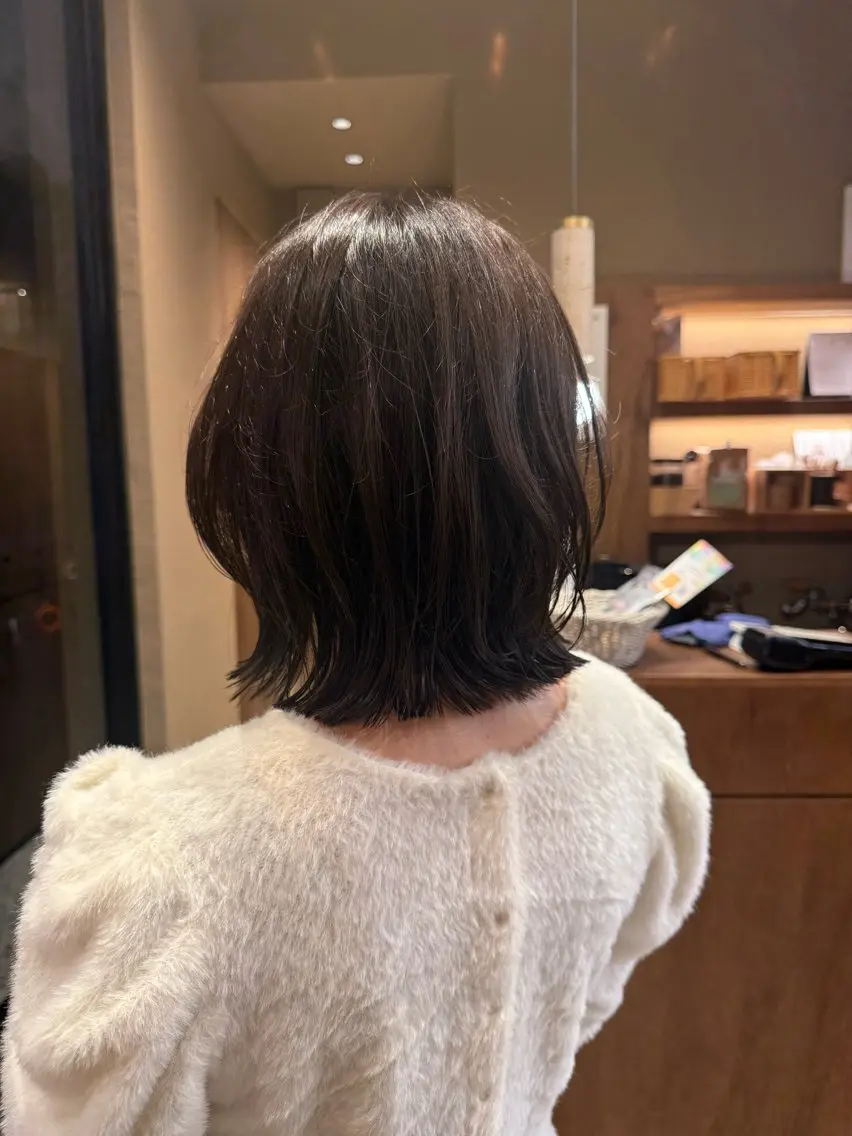 ミディアム ボブレイヤー ボブ レイヤーカット ミキ🐈‍⬛ 鎌倉のヘアスタイル
