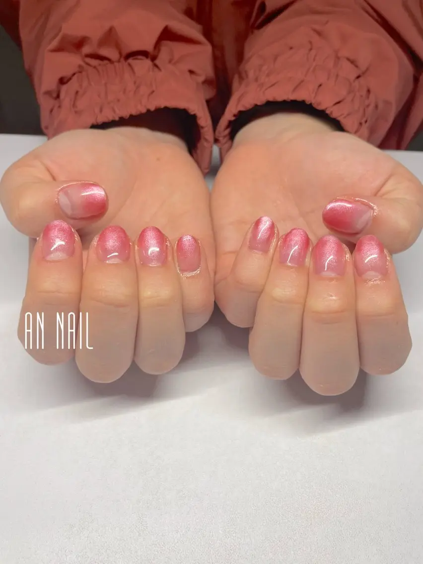 ネイル グラデーション ピンク 春ネイル ハンドネイル AN Nailのネイルデザイン
