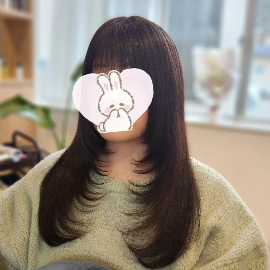 ロング カラー レイヤーカット シールエクステ🎀 ホシノ🕒ユウカのヘアスタイル