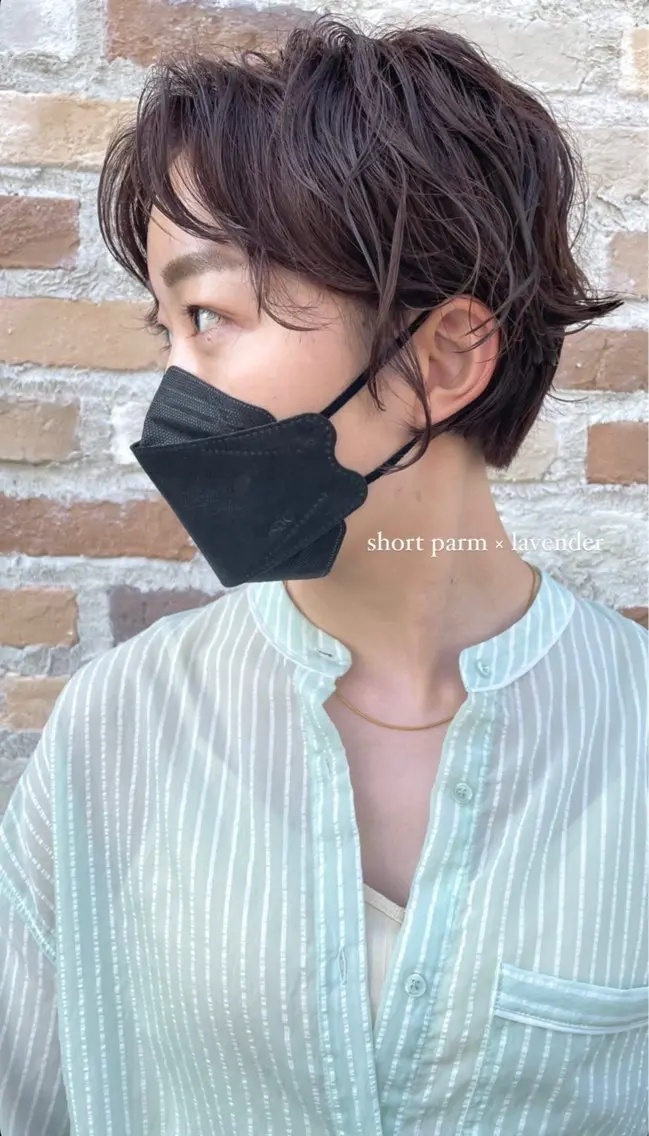 ショート パーマ ハンサムショート ショートヘア カット パーマ 和泉府中美容室 YUMEのヘアスタイル