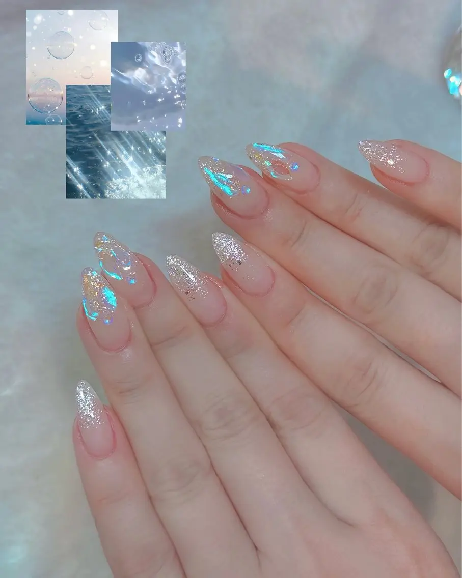 ネイル チークネイル フレンチネイル グラデーション 韓国ネイル マグネットネイル Hana Nailのネイルデザイン