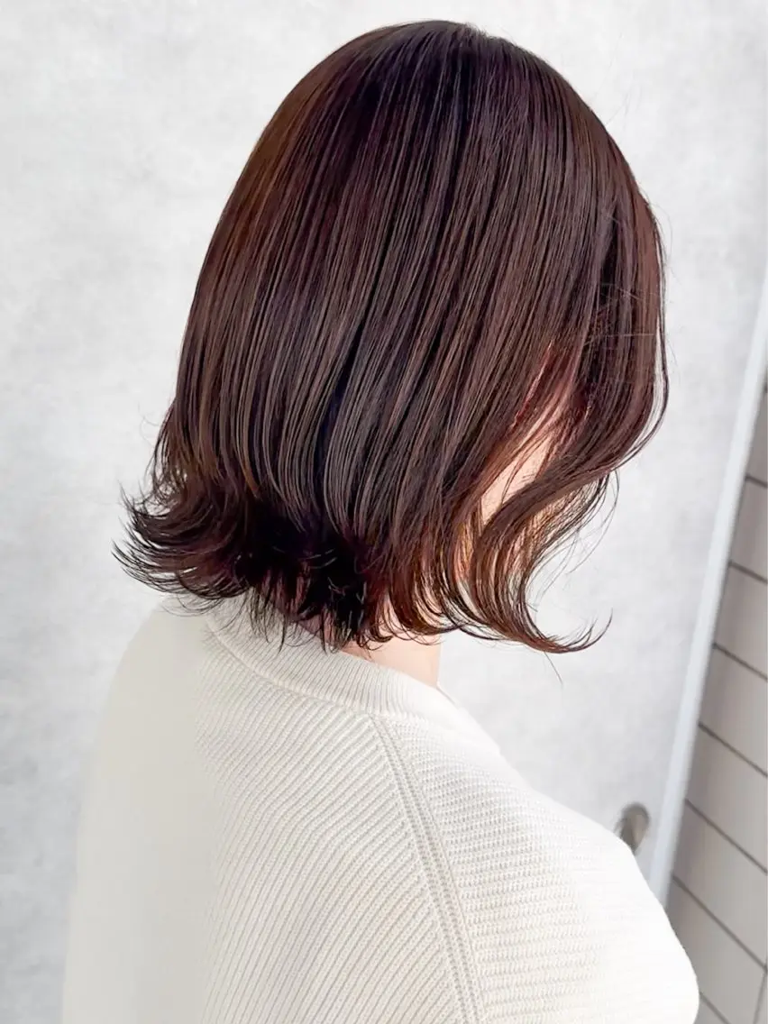 ミディアム カラー 美髪⭐︎髪質改善 井上 康司のヘアスタイル