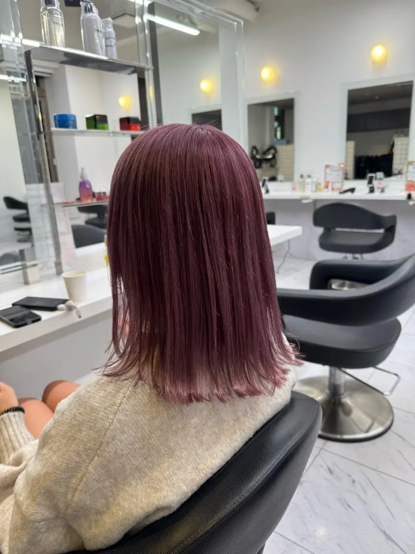 ミディアム カラー パーマ ヘアアレンジ メンズ キッズ 韓国系🇰🇷🩶 艶暗髪/MEIのヘアスタイル