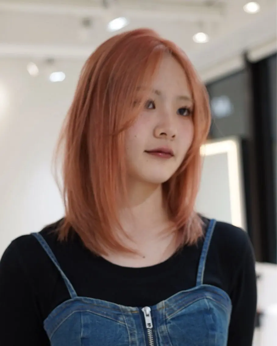 ミディアム カラー ピンクカラー カット ヘアカラー トリートメント レイヤー/ブリーチ ♥️【木坂 桃歌】のヘアスタイル