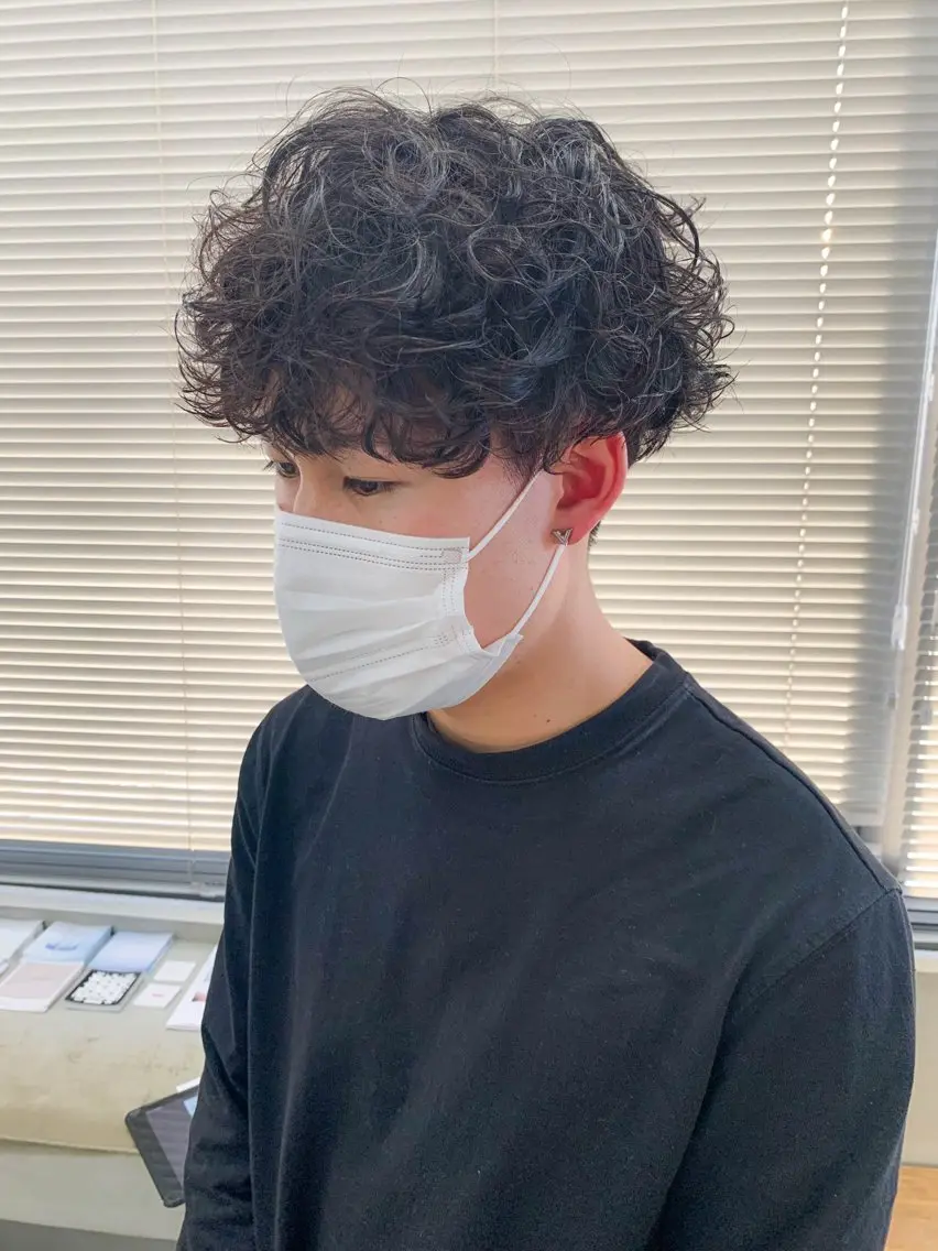 メンズ マッシュ メンズパーマ カット パーマ 横井伴典 名古屋駅 メンズパーマ/カットのヘアスタイル