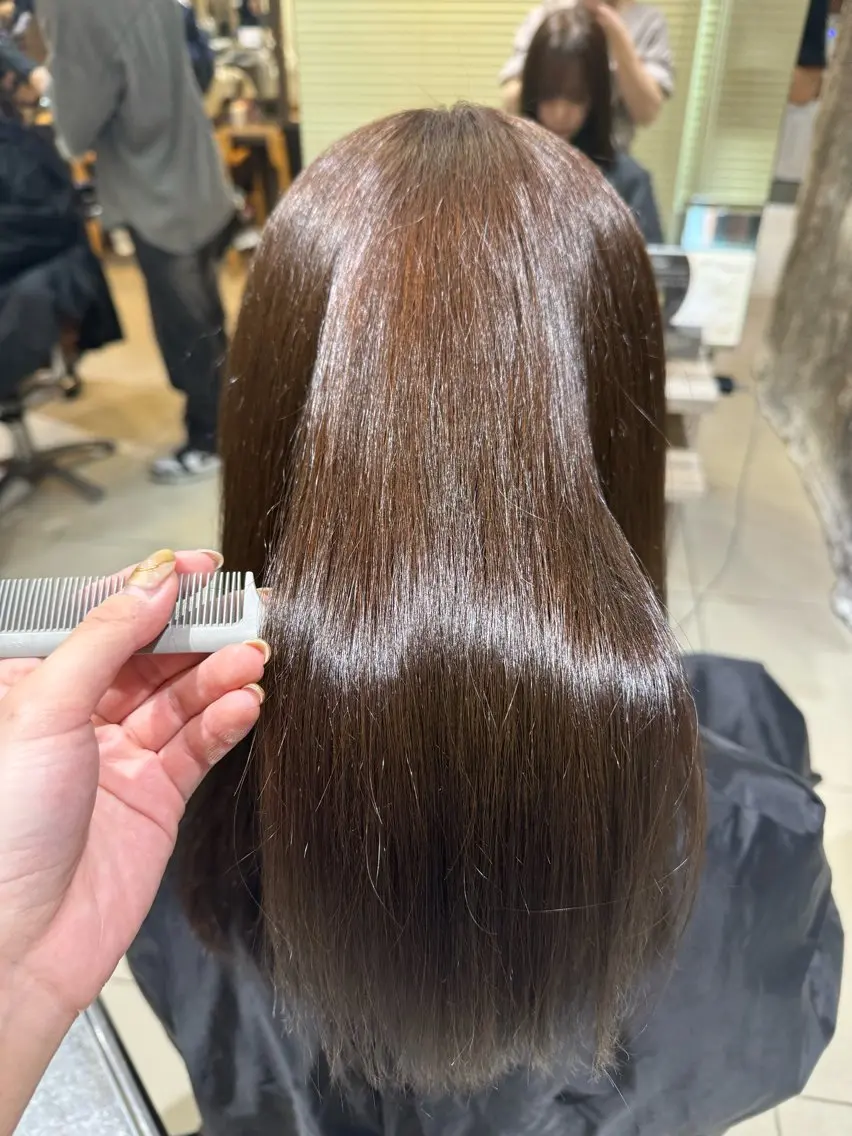 ロング ヘアカラー トリートメント 透明感カラー& メンズアイブロウ専門のヘアスタイル