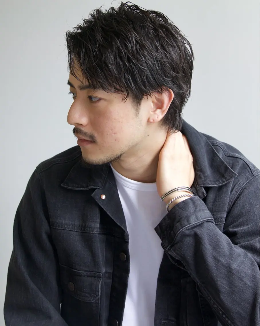 メンズ カット メンズパーマ特化/ シャドウ/波巻/陸翔のヘアスタイル