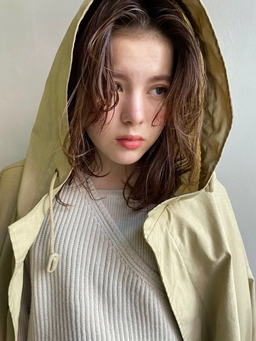 セミロング カラー パーマ 当日予約大歓迎💗 依田瑞希のヘアスタイル