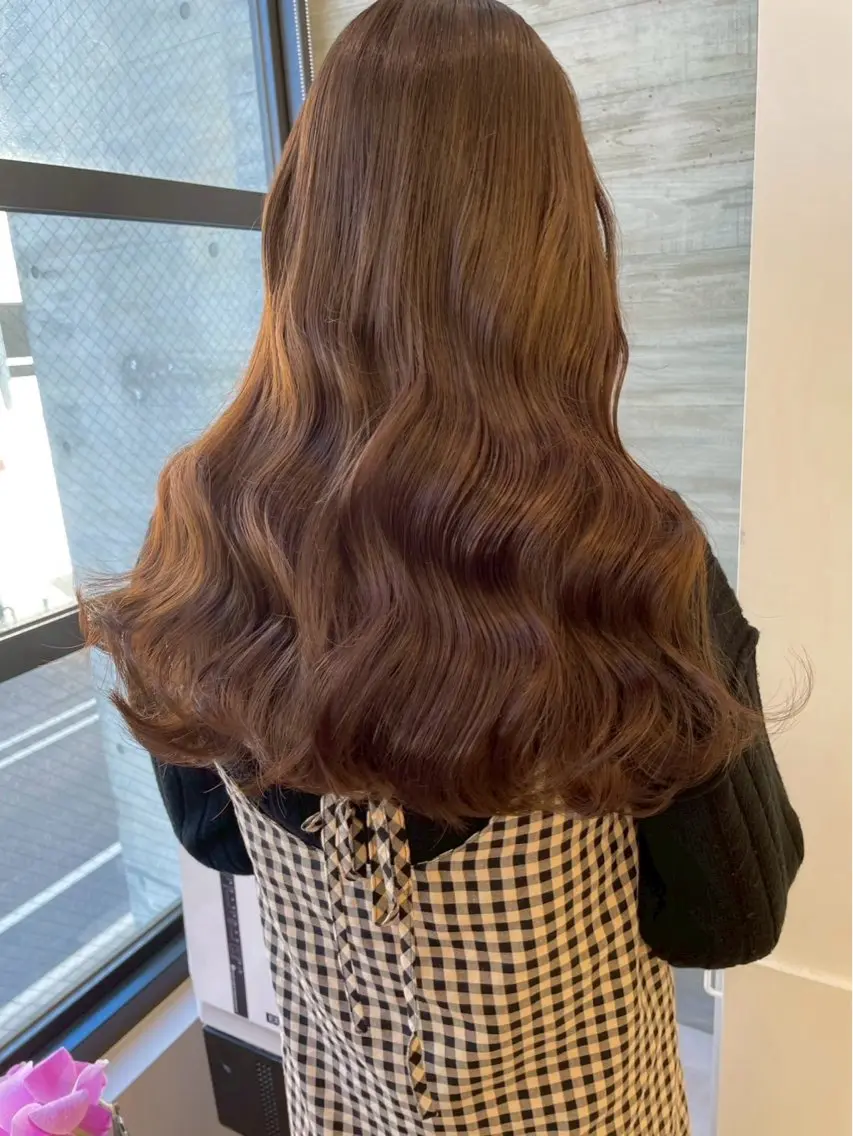 ロング カラー ヘアカラー ParveMix🎀 稲垣 詞葉のヘアスタイル