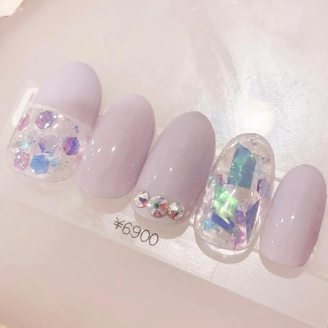 ネイル オーロラネイル キラキラネイル ハンドネイル CHIARA nailsのネイルデザイン
