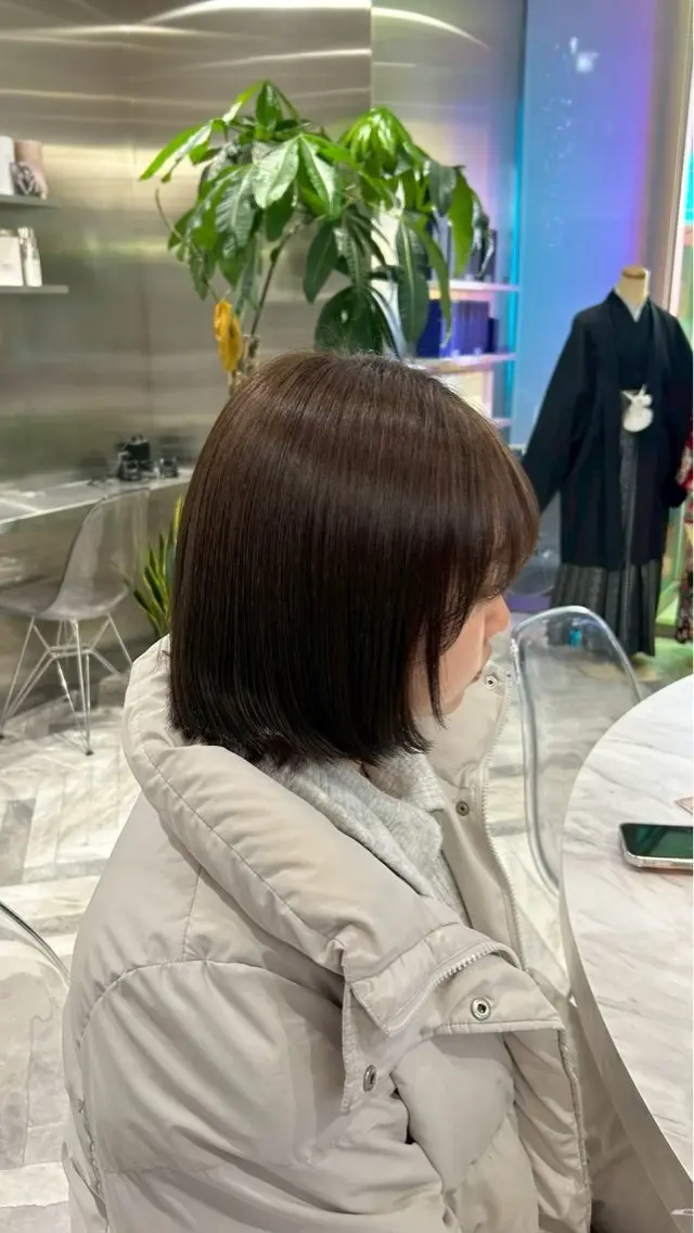 ショート カラー ヘアカラー himari💜 酸性ストレートのヘアスタイル