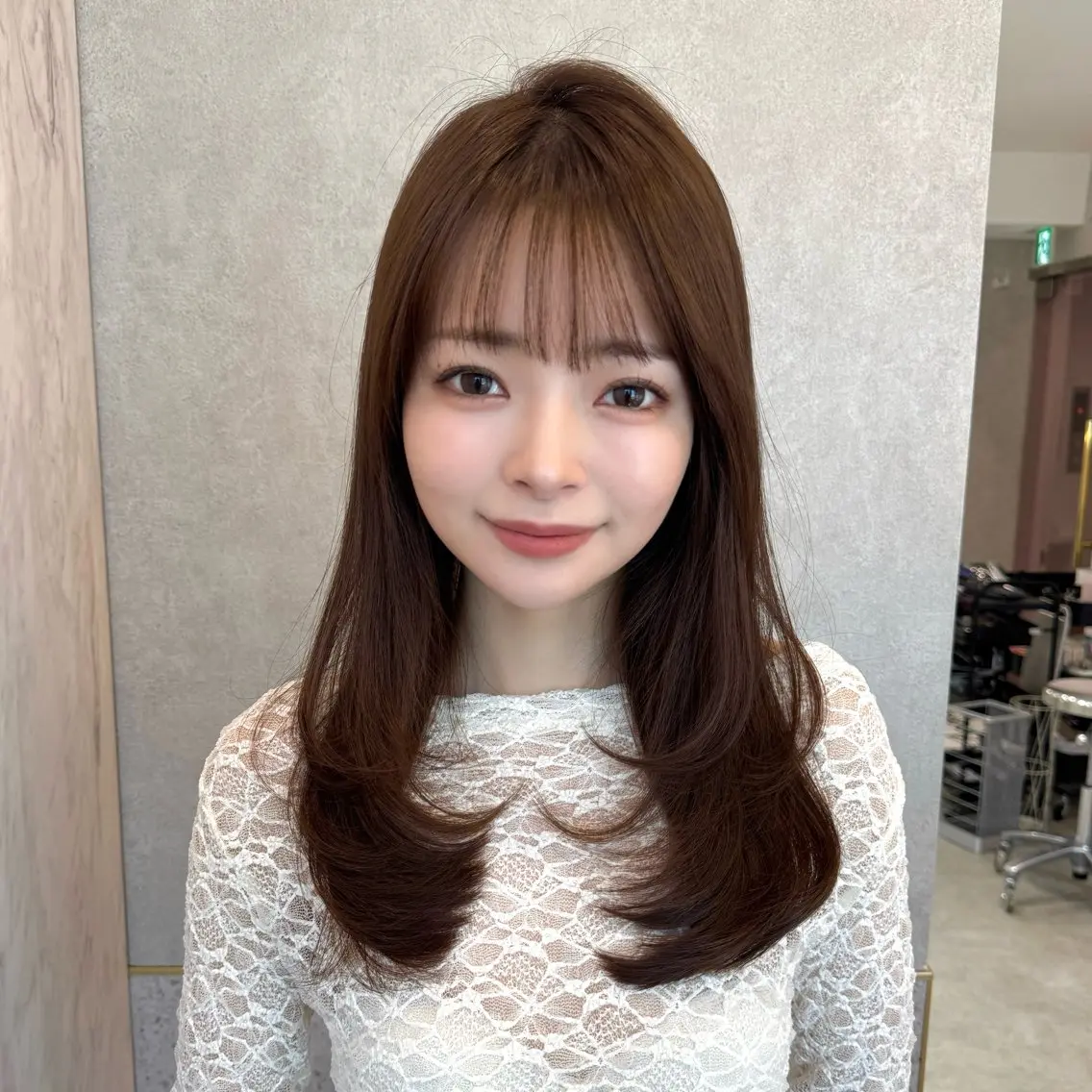 セミロング レイヤーカット カット トリートメント 🎀しゅな/韓国 レイヤー/透明感♡のヘアスタイル
