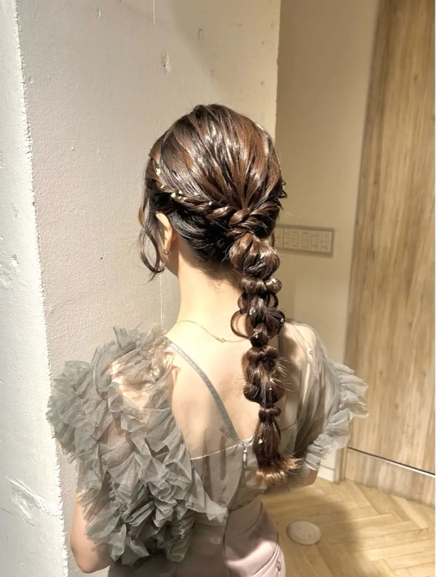【平日限定】✩°。⋆💎ヘアセット、ヘアアレンジ/結婚式/お呼ばれ/デートなど💎⋆。°✩早朝、ペアOK🙆🏻♀️の写真