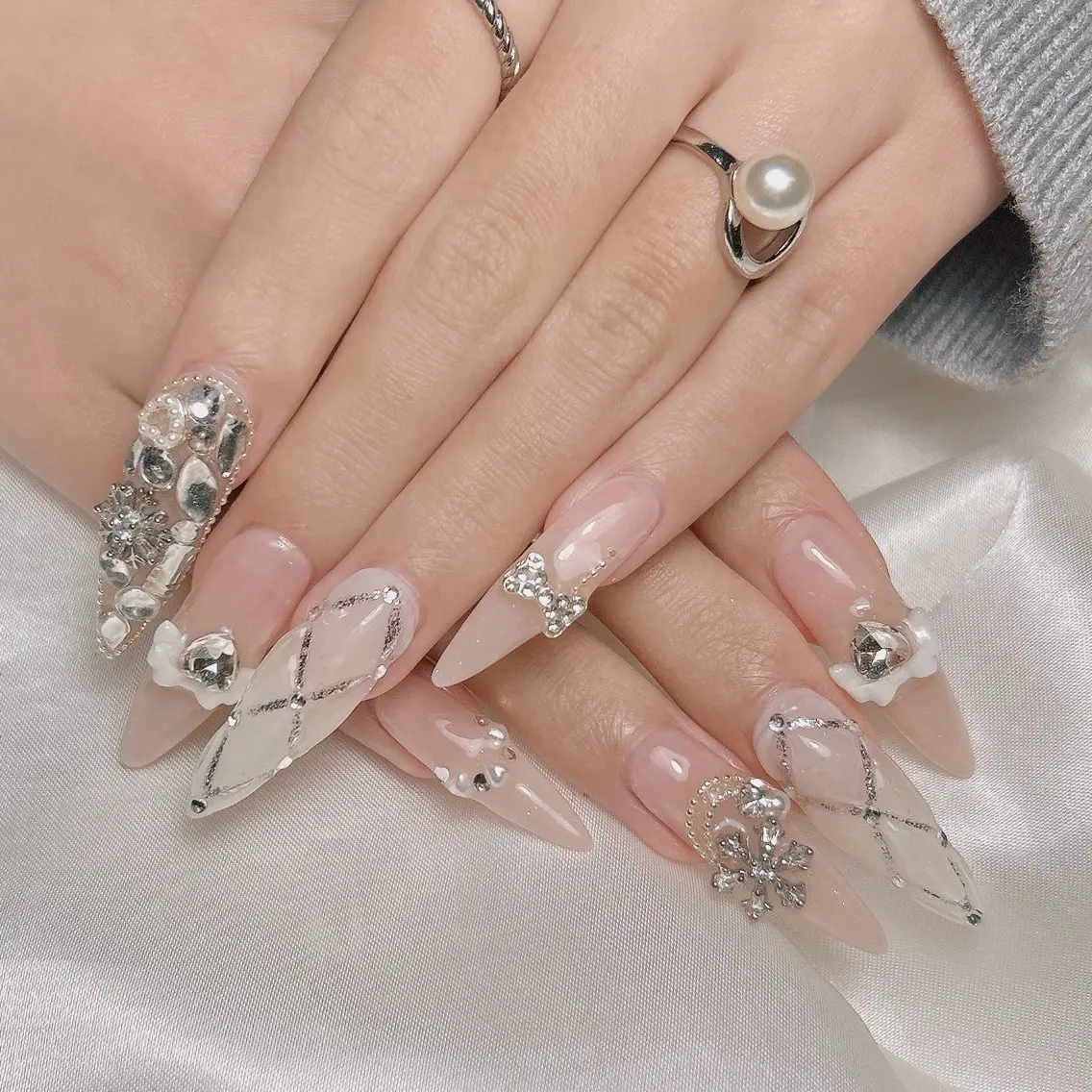 ネイル 冬ネイル ハンドネイル junna 金山.東別院.上前津のネイルデザイン