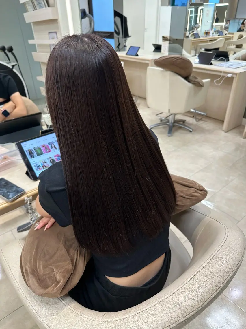 ロング カラー 艶髪 黄金比みくのヘアスタイル