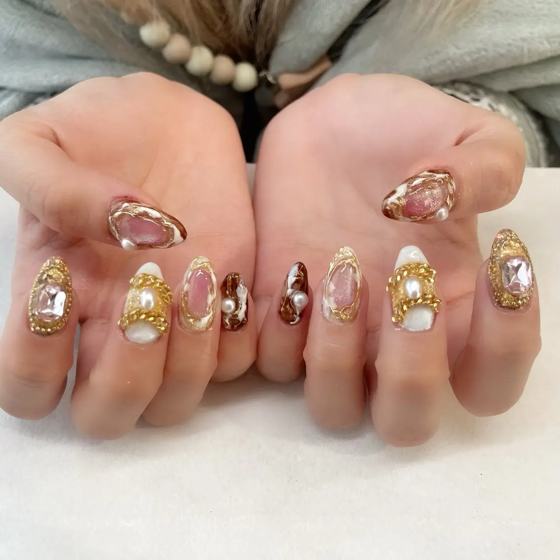 ネイル ハンドネイル 💎🐰 saki. m 🐰💎のネイルデザイン