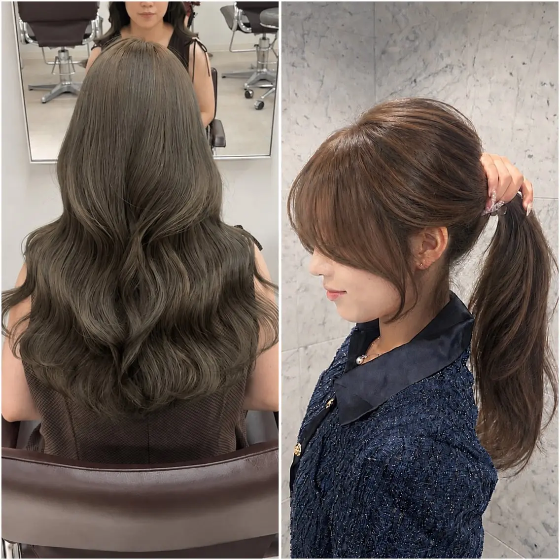 ロング カラー カット ヘアカラー トリートメント ヘッドスパ ヘアセット 盛れる艶カラー× レイヤーカット/咲来のヘアスタイル
