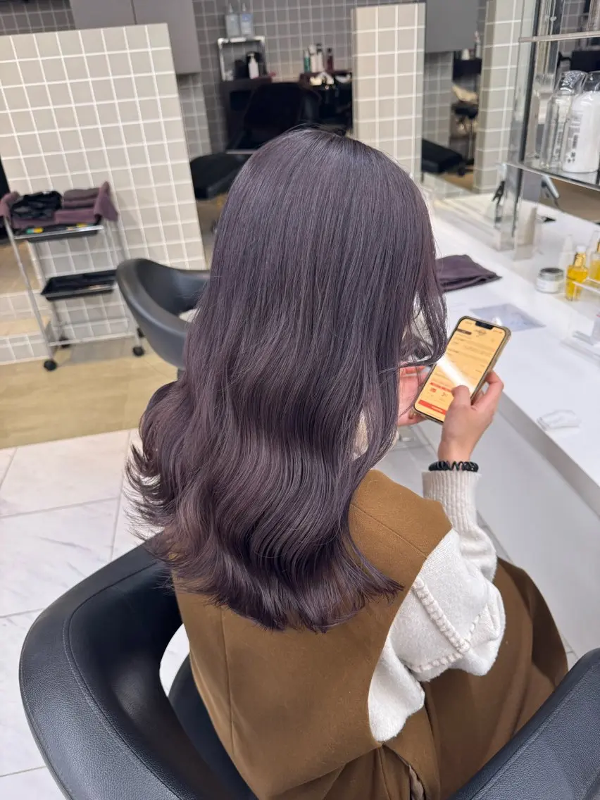 ロング カラー パーマ ヘアアレンジ メンズ キッズ 韓国系🇰🇷🩶 艶暗髪/MEIのヘアスタイル
