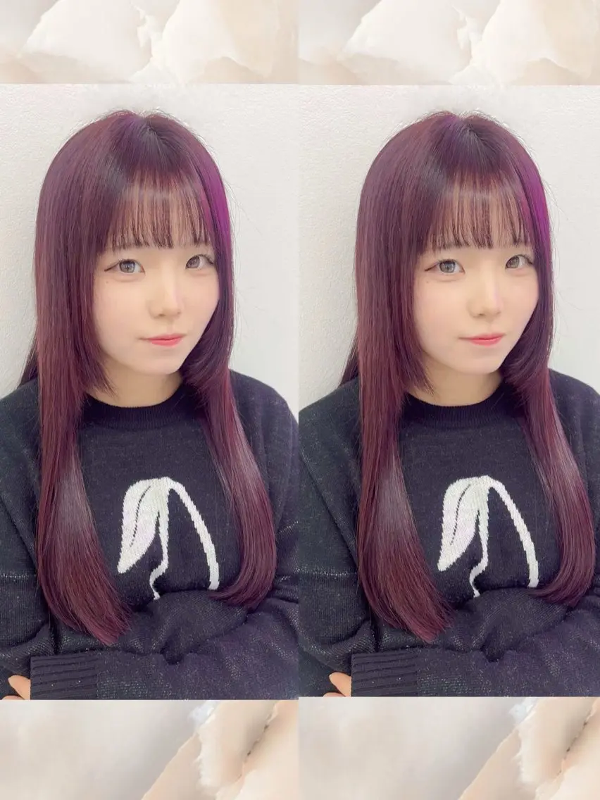 ロング カラー 透明感カラー ラベンダーカラー ピンクカラー ピンクラベンダー カット ヘアカラー 🦄mimi🦄 艶髪/透明感/メンズのヘアスタイル