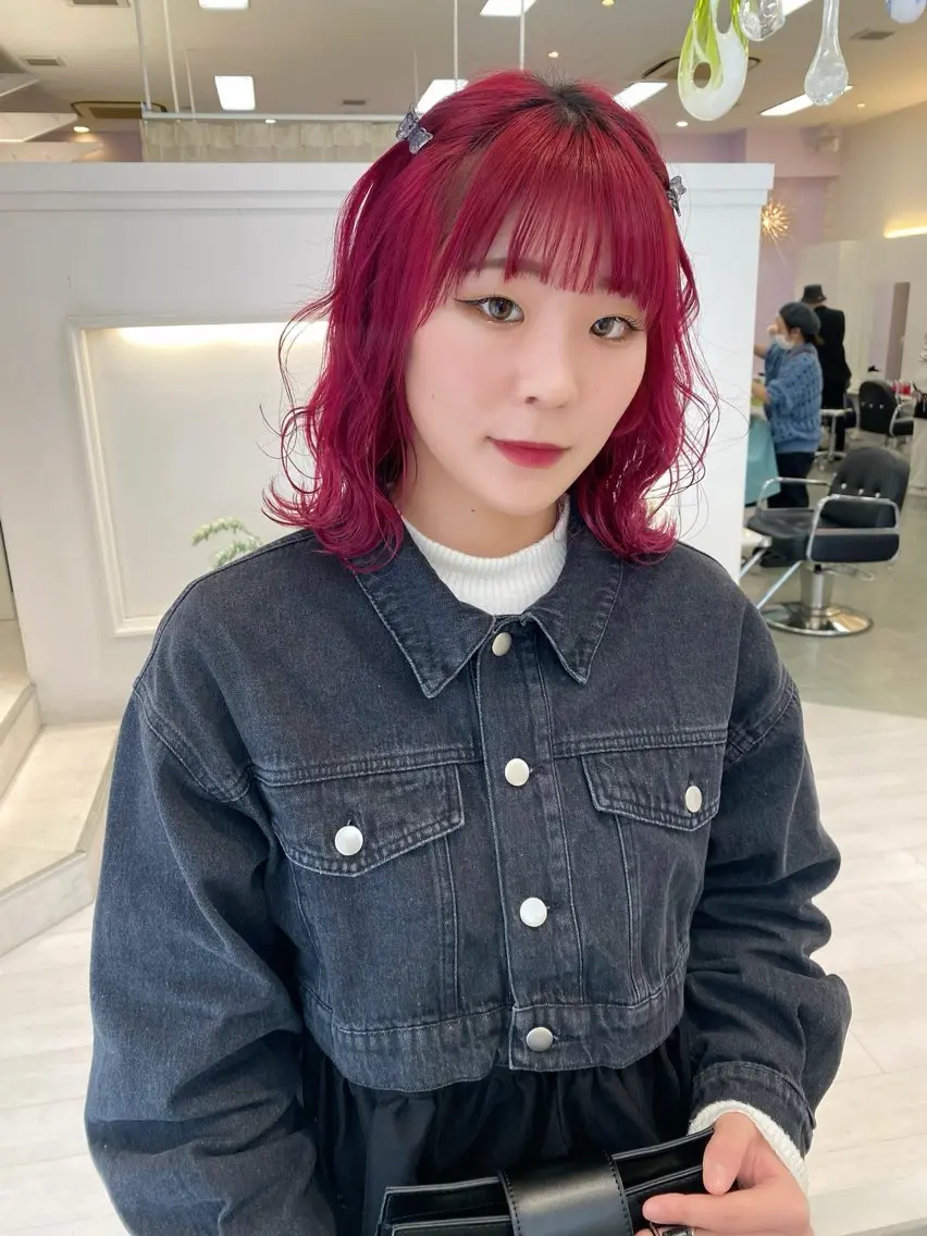 ミディアム Okamura Chisatoのヘアスタイル