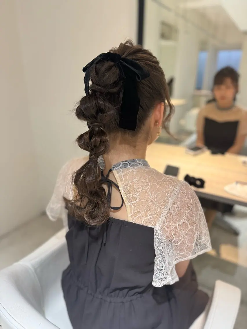 ロング ヘアアレンジ ポニーテール ヘアセット 絶対カワイイ保証💕 カワノチヒロのヘアスタイル