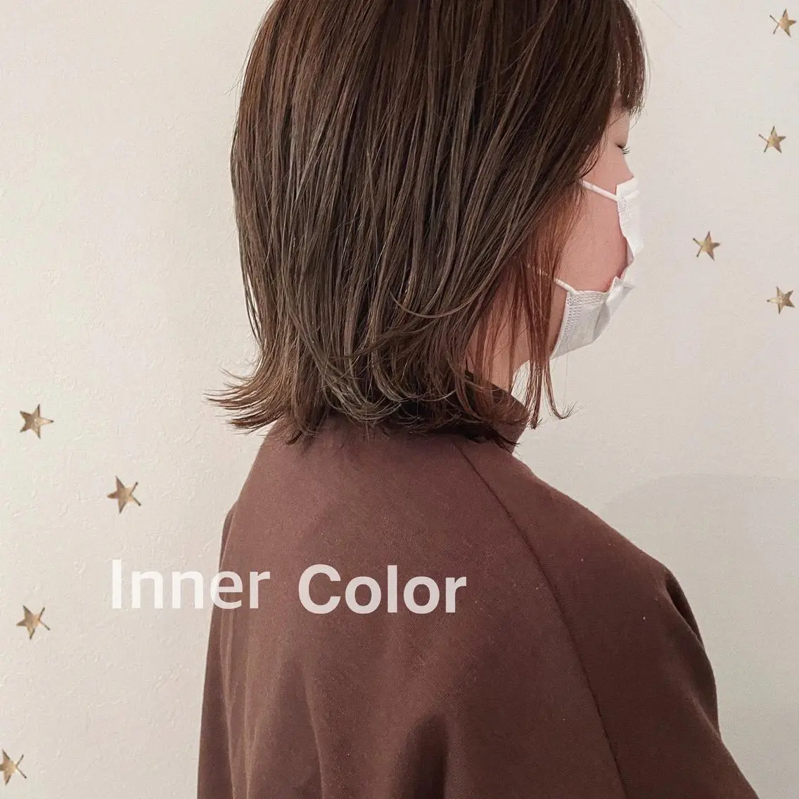 ミディアム カラー カット ヘアカラー 市川 千夏のヘアスタイル