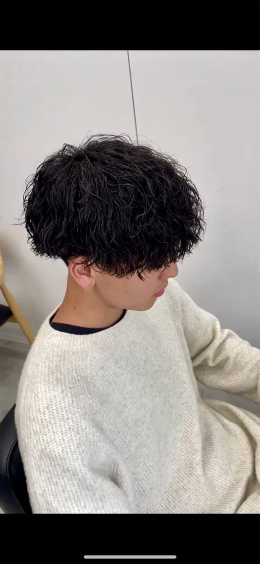 ショート パーマ メンズ カット パーマ メンズパーマ/新潟/ 万代／田崎亮🌟のヘアスタイル