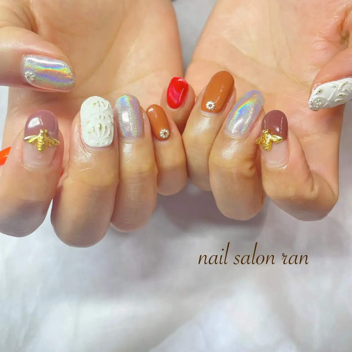ネイル 持ち込み ハンドネイル ハンドケア nailsalon ranのネイルデザイン