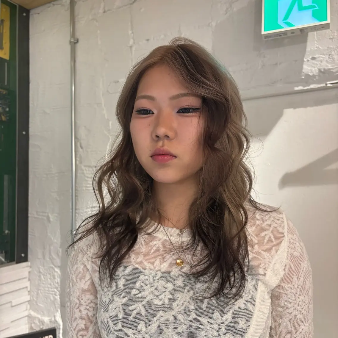 ロング カラー ヘアカラー トリートメント nameless miichiのヘアスタイル