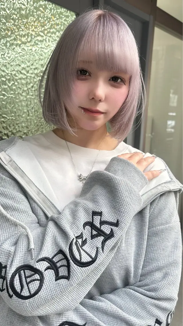 カラー 透明感カラー ハイトーンカラー ピンクカラー ホワイトピンク ブリーチ/ハイトーン 名古屋栄 リカのヘアスタイル