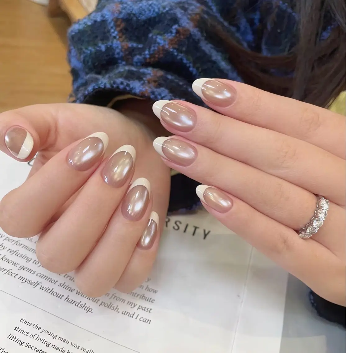 ネイル フットネイル フレンチネイル グラデーション 氷ネイル・うるうるネイル 韓国ネイル ハンドネイル Mixx Nail_ Studioのネイルデザイン