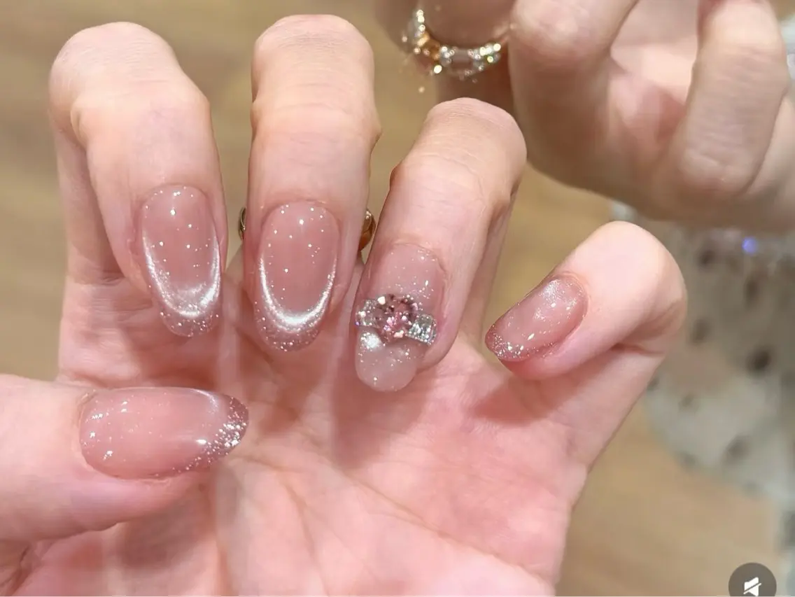ネイル ブラウン フットネイル フレンチネイル グラデーション 氷ネイル・うるうるネイル ハンドネイル Mixx Nail_ Studioのネイルデザイン