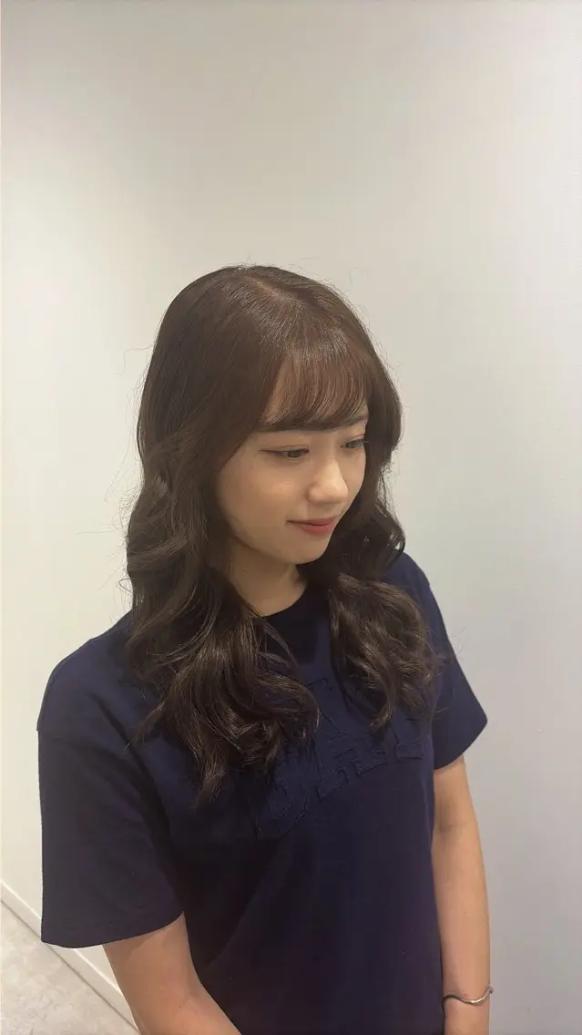 セミロング ヘアカラー 💗透明感カラー🫧 Ruka🎀のヘアスタイル