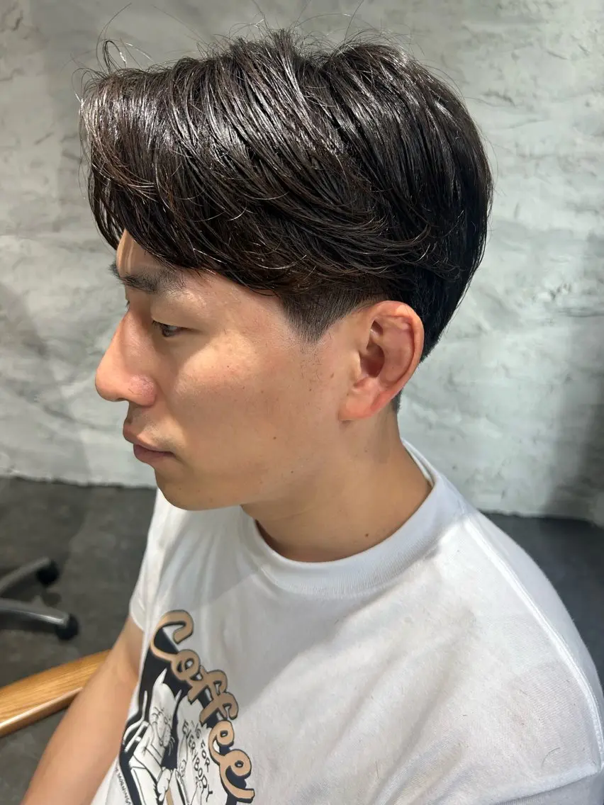 メンズ センターパート メンズ韓国風 マッシュ メンズパーマ 刈り上げ カット ヘッドスパ 船橋/メンズ韓国ヘア キチ/RITSU🪡のヘアスタイル