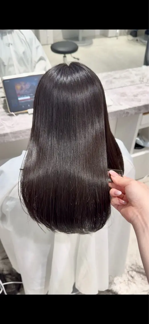 ロング ハイライト 縮毛矯正 縮毛矯正 トリートメント 他店お直し/ 縮毛矯正美容師あんりのヘアスタイル