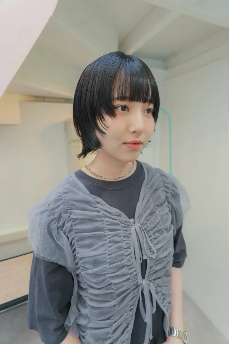 ショート ボブ ウルフカット kyon.hair 韓国カットカラーのヘアスタイル