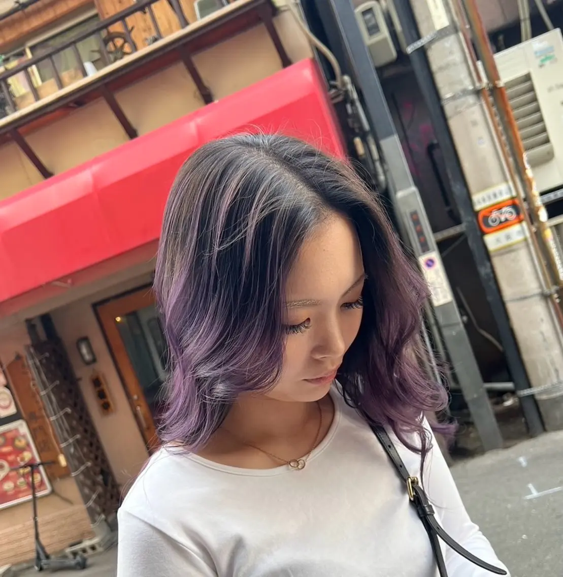 ロング カラー バレイヤージュ ラベンダーカラー レイヤーカット 指名数No.1 /NAOYAのヘアスタイル