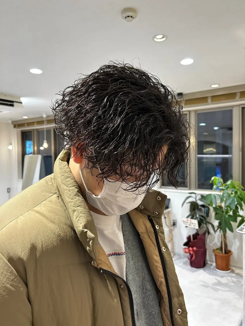 ショート パーマ メンズ カット パーマ トリートメント パーマの達人🌀 メンズ特化/壮真のヘアスタイル