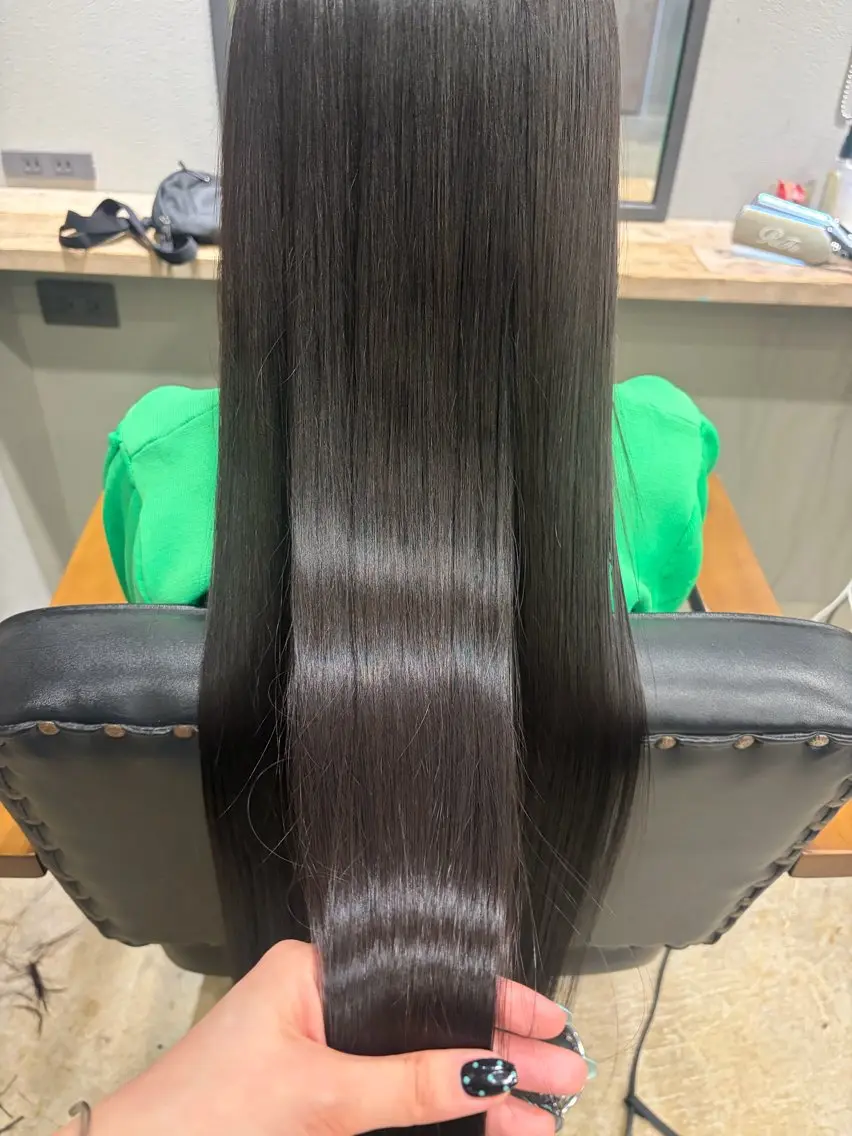 ロング 髪質改善 縮毛矯正 トリートメント カット 縮毛矯正 ひかる 🌀のヘアスタイル