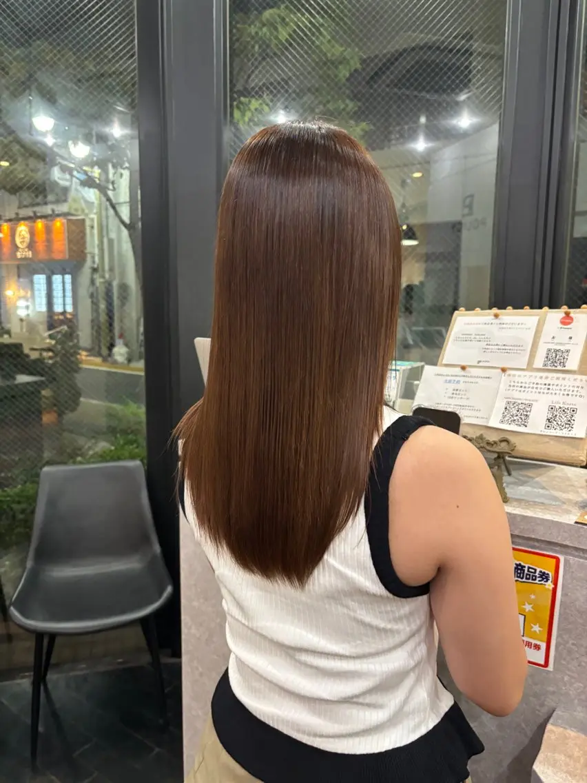 ミディアム パーマ ミディアムパーマ 髪質改善 ストレートパーマ ⚪️マナエ⚪️ ／学芸大学のヘアスタイル