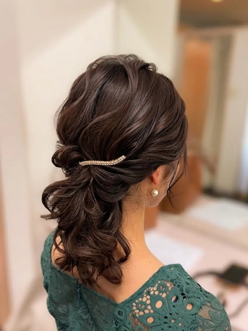 ヘアアレンジ 結婚式・ブライダル ヘアセット See by mer miki♡のマツエク・マツパデザイン