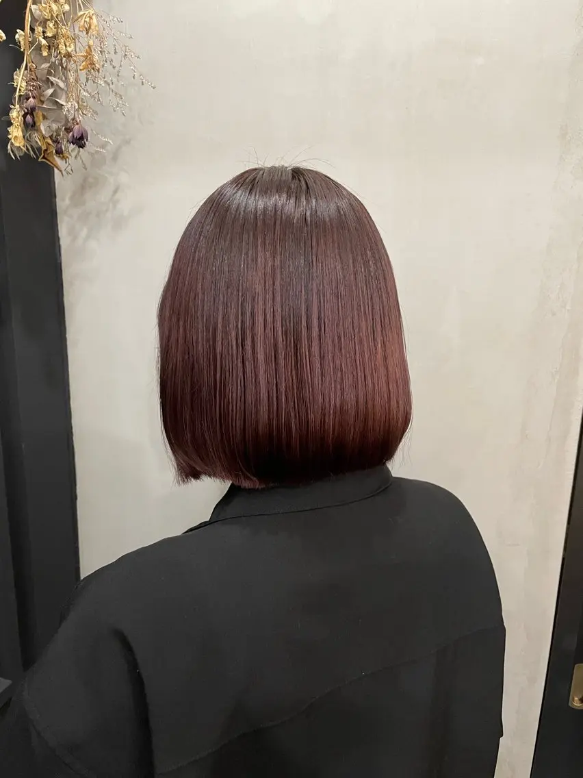 ショート ピンクブラウン ヘアカラー ヘッドスパ ✨レディースカット モデル募集✨イブキのヘアスタイル