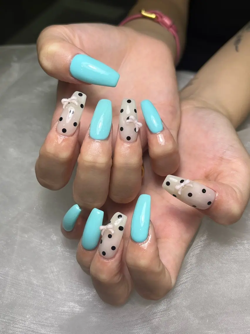 ネイル ブルー nail salon chess ハラダのネイルデザイン
