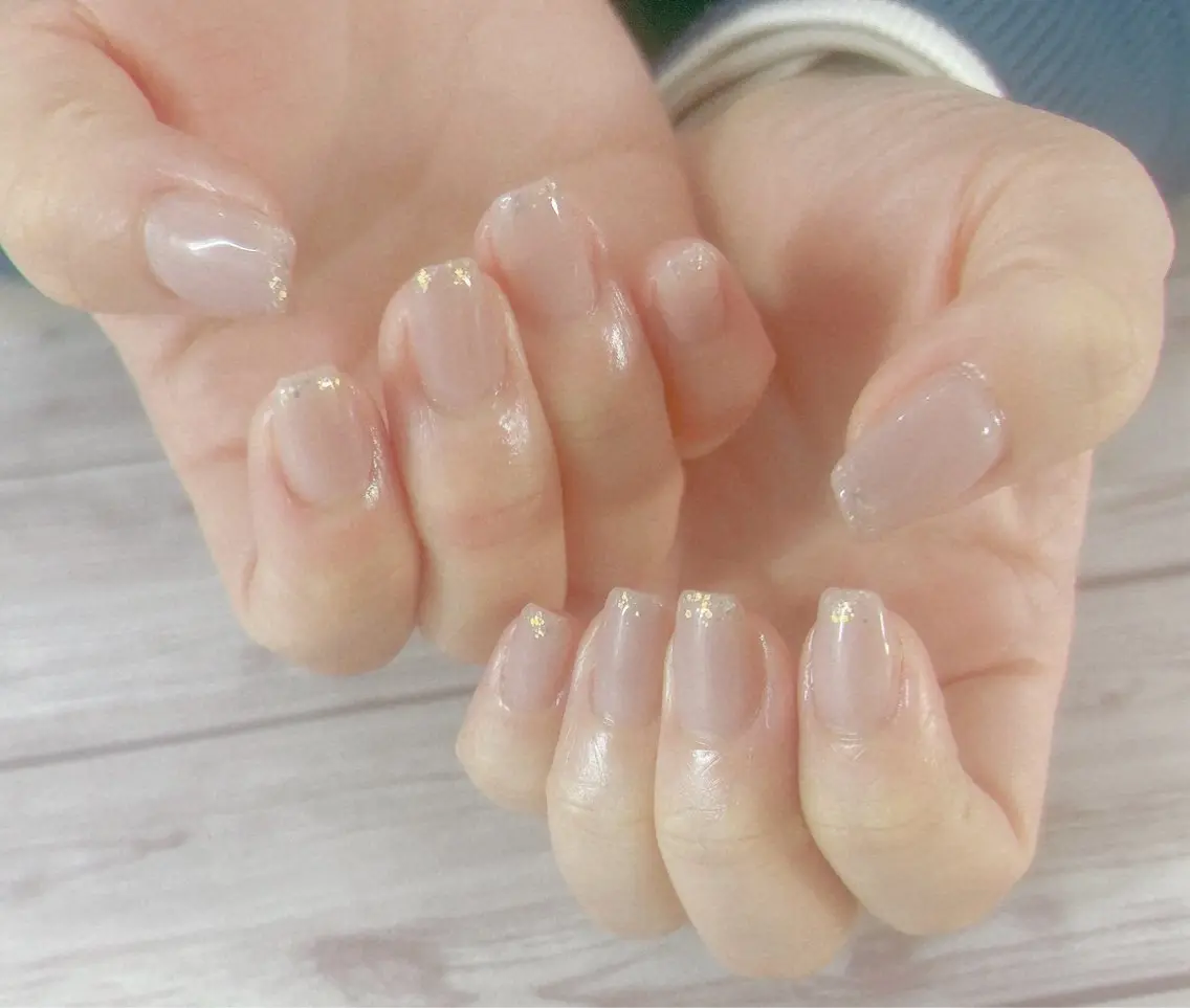 ネイル ラメ(グリッター) オフィスネイル ワンカラーネイル MYu Beauty Salon YURIのネイルデザイン