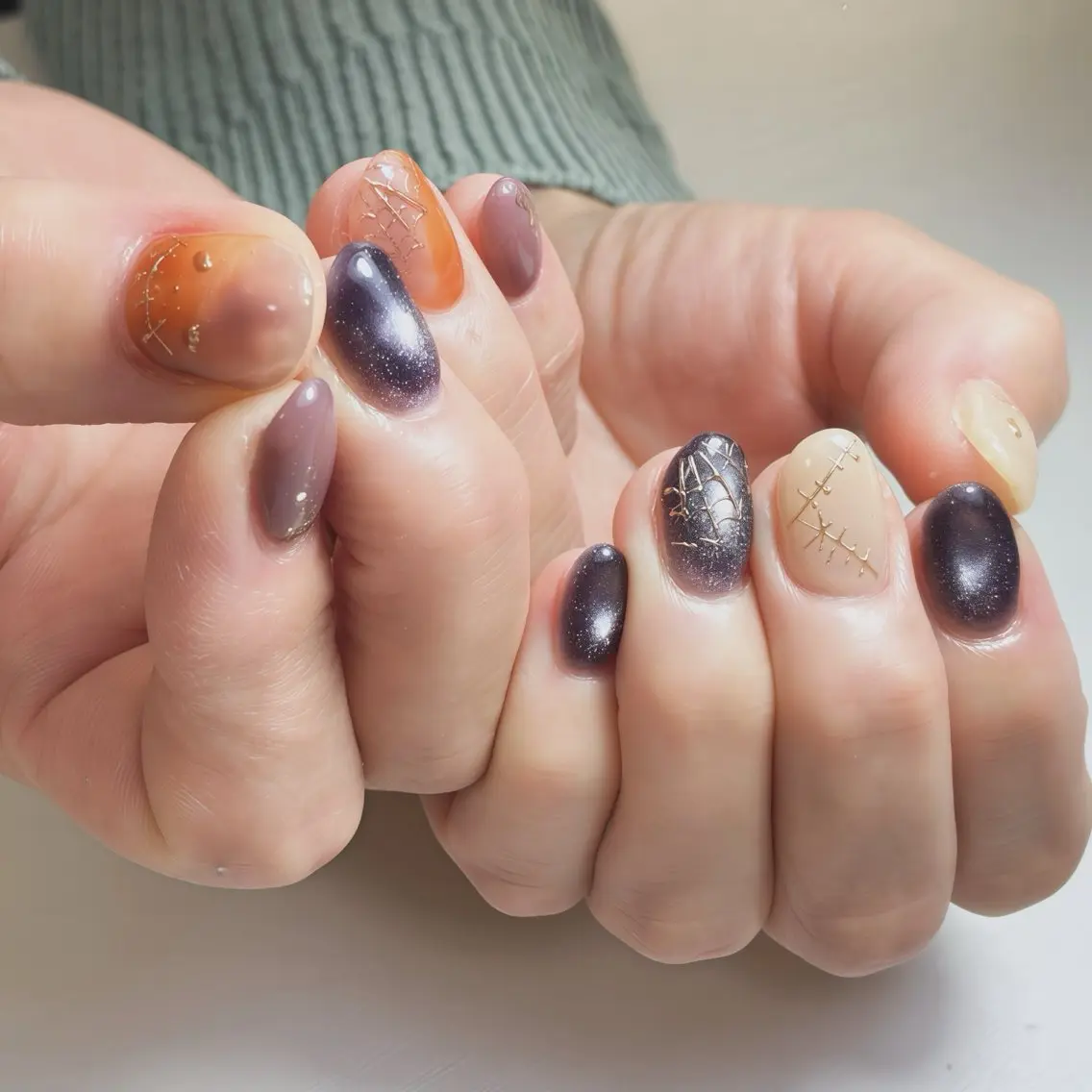 ネイル フットネイル ジェルネイル マグネットネイル ニュアンスネイル オフィスネイル ハンドネイル nail salon anoneのネイルデザイン