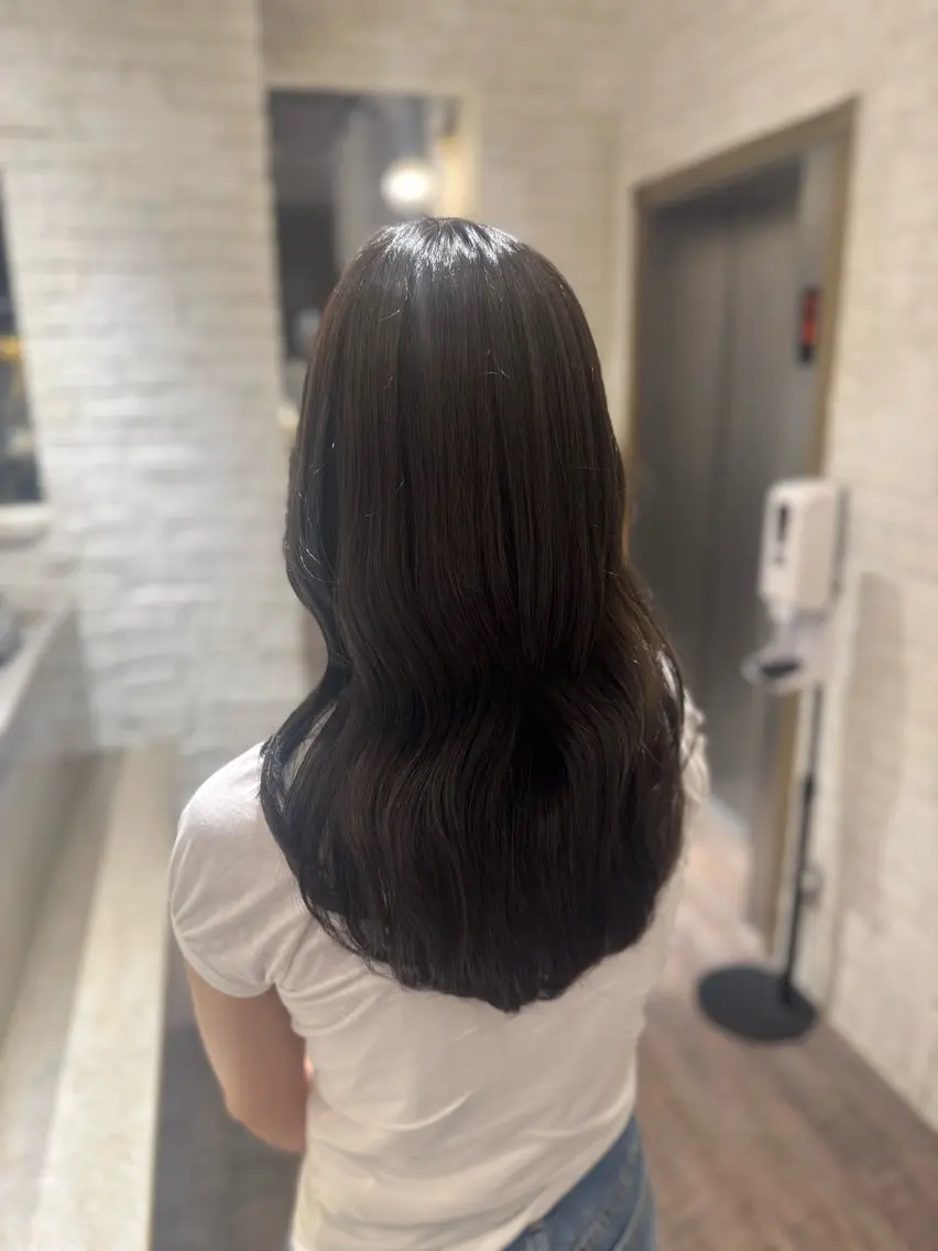 セミロング アッシュ アッシュグレー アッシュグレージュ ヘアカラー TiffaGINZA /Momokaのヘアスタイル