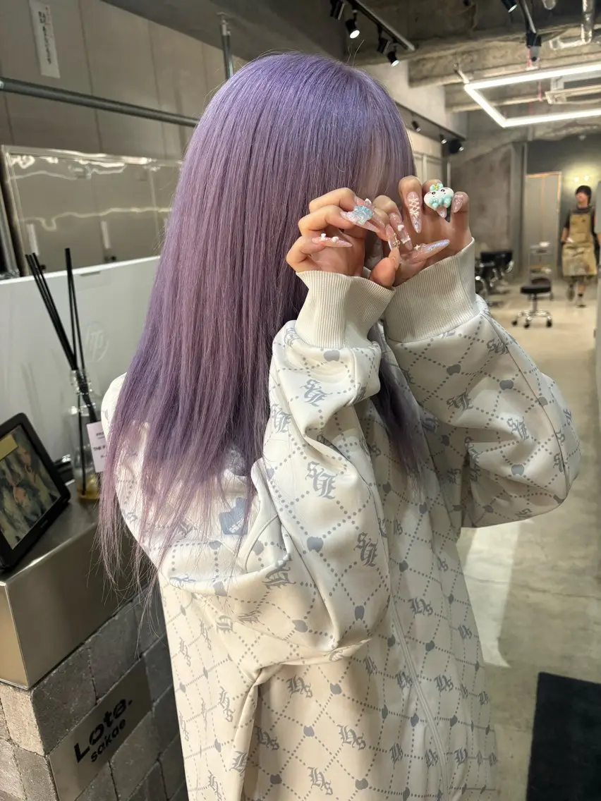 セミロング カラー ヘアカラー デザインカラー /rioのヘアスタイル